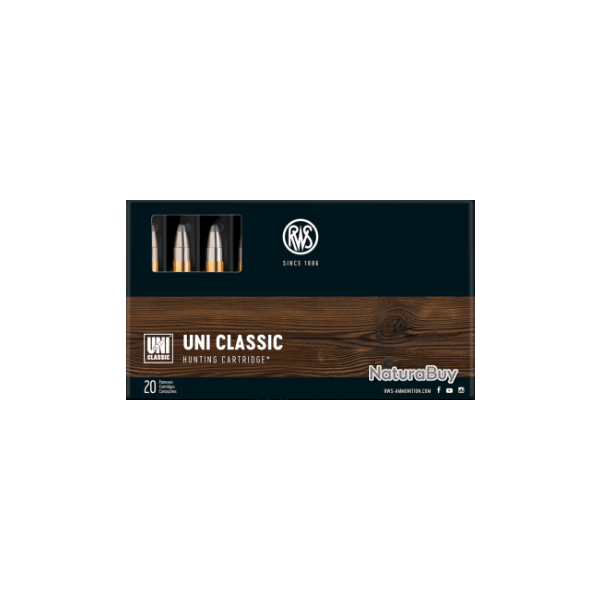 Boite de munition RWS 300WM Uni classic 11,7G 180GR  x20