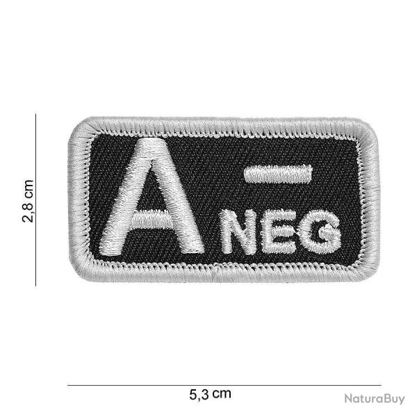 Patch tissu avec velcro � A- � noir