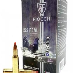 BOITE DE 50 CARTOUCHES FIOCCHI CAL.222REM EPN 50GRS