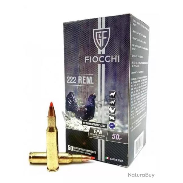 BOITE DE 50 CARTOUCHES FIOCCHI CAL.222REM EPN 50GRS