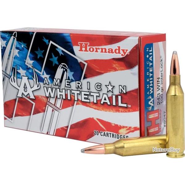 Balles Hornady American Whitetail 243 Win 100 gr