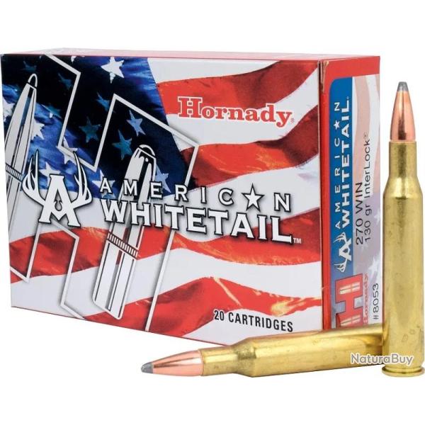 Balles Hornady American Whitetail 270 Win 130 gr