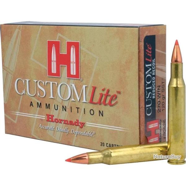 Balles Hornady Custom Lite 270 Win 120 gr