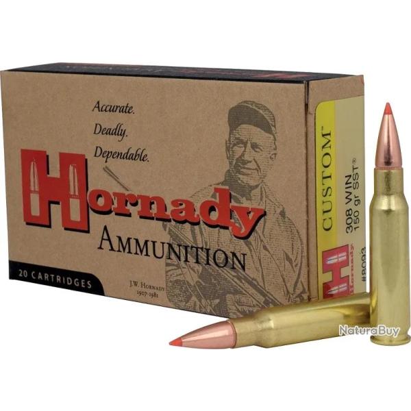 Balles Hornady Custom SST 308 Win 150 gr