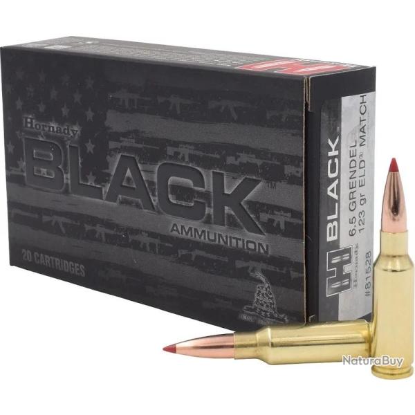 Balles Hornady Black 6,5 mm Grendel 123 gr
