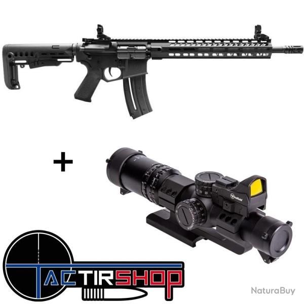 Pack Prcision Carabine semi-automatique HAMMERLI TAC R1 22lr + Lunette de tir type AR15 Firefield R