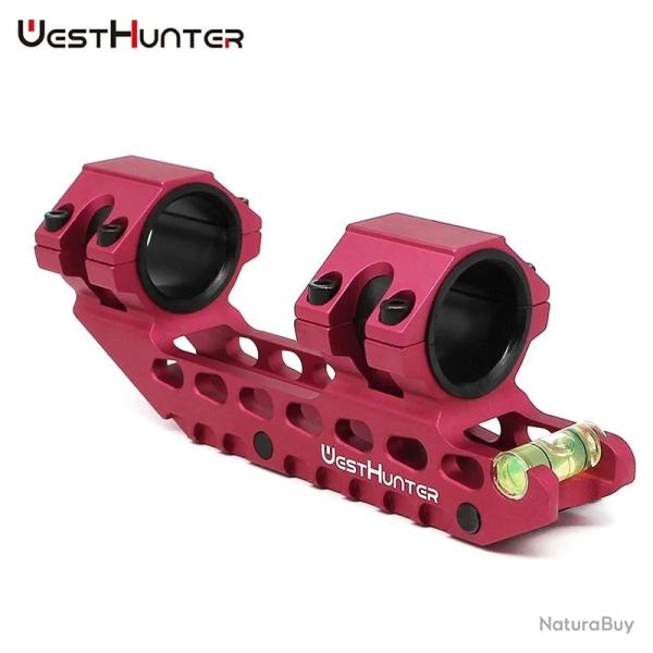 WESTHUNTER QD Support de Port�e � D�gagement Rapide 25,4 / 30 mm (Base Picatinny 20 mm) Rouge