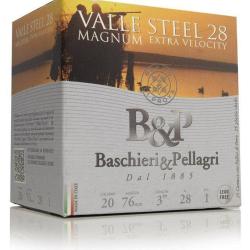 Cartouches Valle Steel 28 Magnum cal 20 B&P-Plomb 5