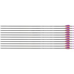 Fl&egrave;che Avalon Tyro 4.2 en carbone (nouvelles) 27" 1800 1 plume orange 2 plumes violettes