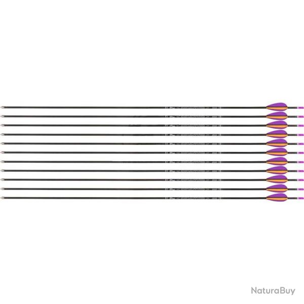 Fl�che Avalon Tyro 4.2 en carbone (nouvelles) 28" 1500 1 plume jaune 2 plumes rouges