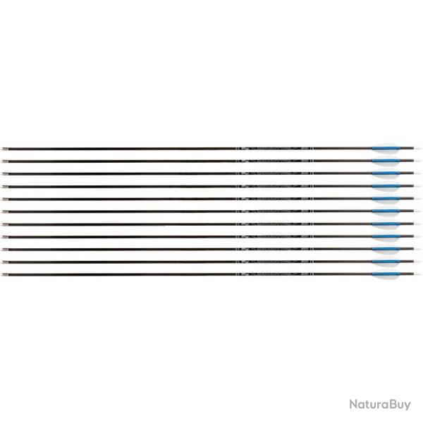Fl�che Avalon Tyro 4.2 en carbone (nouvelles) 28" 1300 1 plume bleue 2 plumes blanches