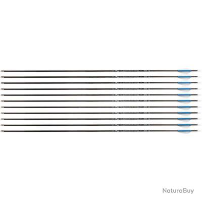 Flèches En Carbone 500 Spine – 28/29/30/31 Pouces, Plumes Naturelles 4″, Pointes 100 Grains – Pour Arc Classique Et Poulies
