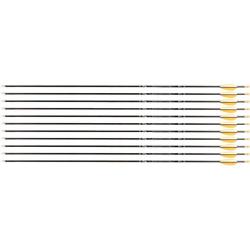 Fl&egrave;che Avalon Tyro 4.2 en carbone (nouvelles) 28" 1100 1 plume blanche 2 plumes oranges