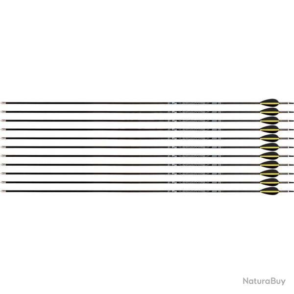 Fl�che Avalon Tyro 4.2 en carbone (nouvelles) 29" 1000 1 plume jaune 2 plumes noires