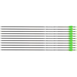 Fl&egrave;che Avalon Tyro 4.2 en carbone (nouvelles) 29" 1000 1 plume jaune 2 plumes vertes