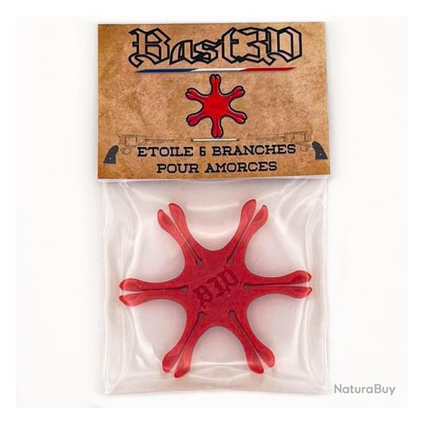 Etoile porte amorces 6 branches pour revolver poudre noire - Rouge - Bast3D