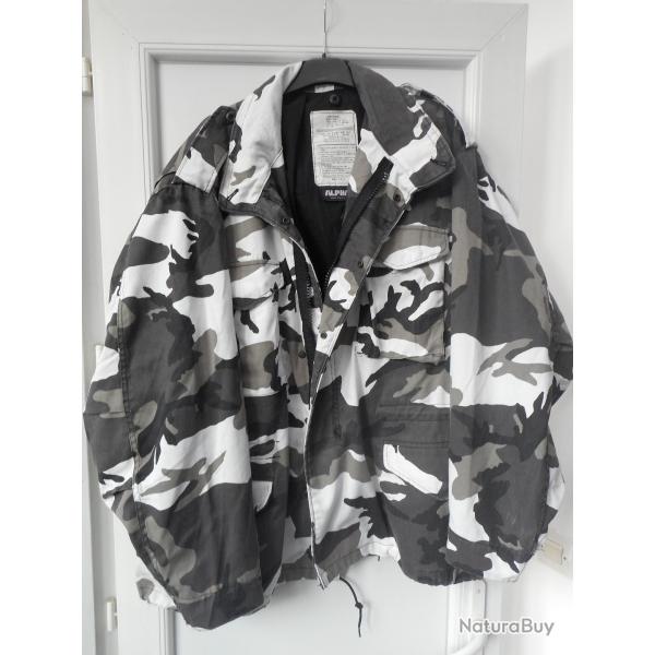 Rare veste de combat Alpha M-65 Field Jacket camouflage Urban
