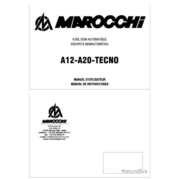 notice francais/italien fusil MAROCCHI A12 MAROCCHI A20 (envoi par mail) -VENDU PAR JEPERCUTE(m2562)