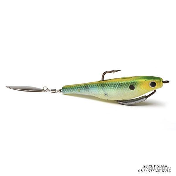 Leurre Souple Hyperlastics Dartspin Pro 15cm See Through Greenback Gold