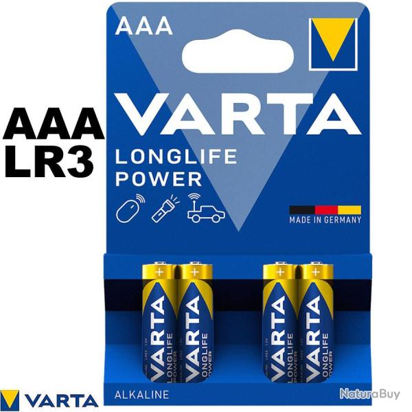 VARTA Longlife Power AAA LR03 1.5V - Blister 4 Piles Alcalines
