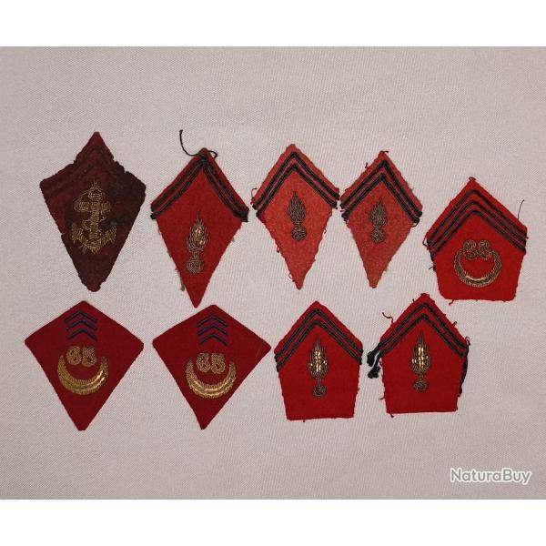 Pattes de col Officier d'Artillerie ann�es 40/50 WW2