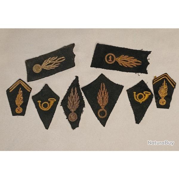 Divers pattes de col tenue Gendarmerie p�riode 40/50