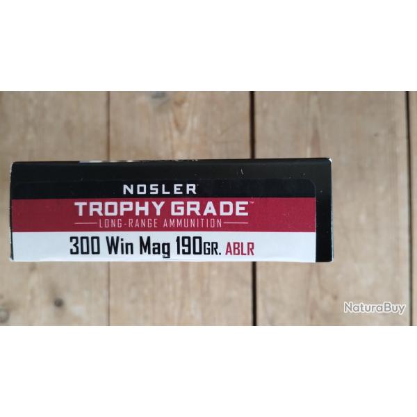 .300 win mag Nosler trophy grade 190gr ablr SP bte 20