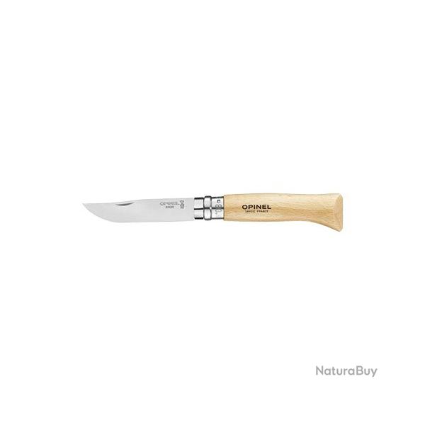 Opinel N�08 Tradition Inox - Couteau de poche pliant - Manche H�tre - Lame 8.5 cm