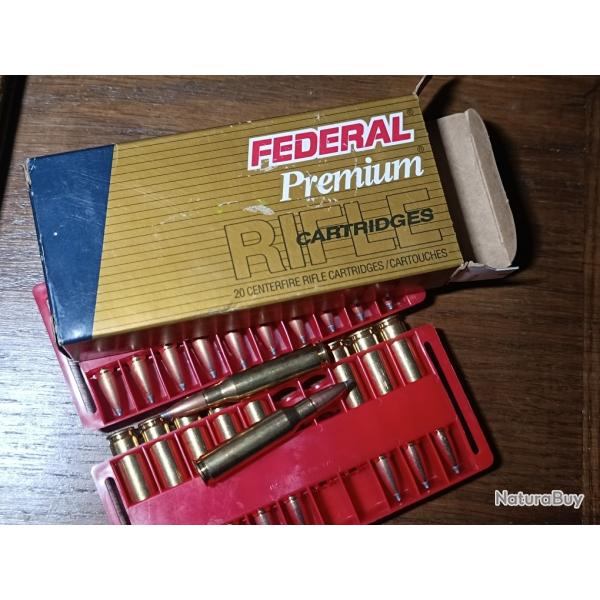 20 CARTOUCHES FEDERAL CALIBRE 7.08 Remington 140GR NOSLER PARTITION