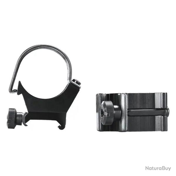 Jeu de colliers HAUT OU BAS WEAVER top Mount 30mm low det mnt matte black