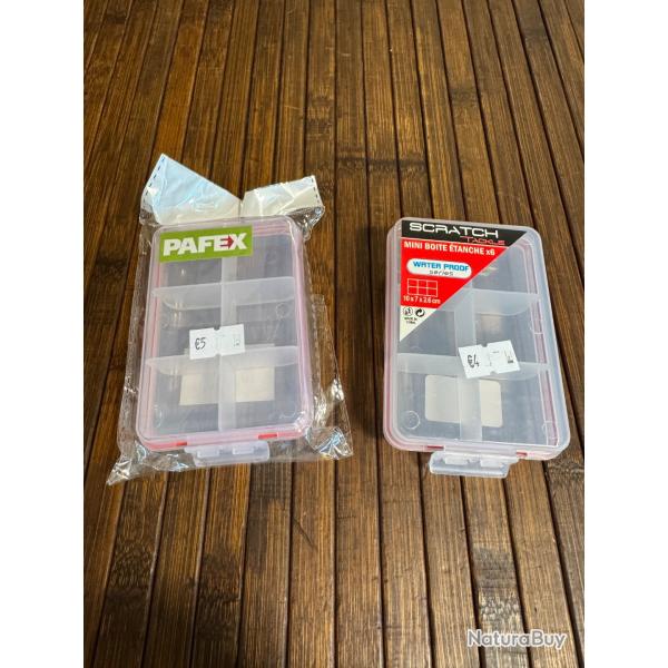 LOT DEUX PETITES BOITES P�CHE 6 COMPARTIMENTS