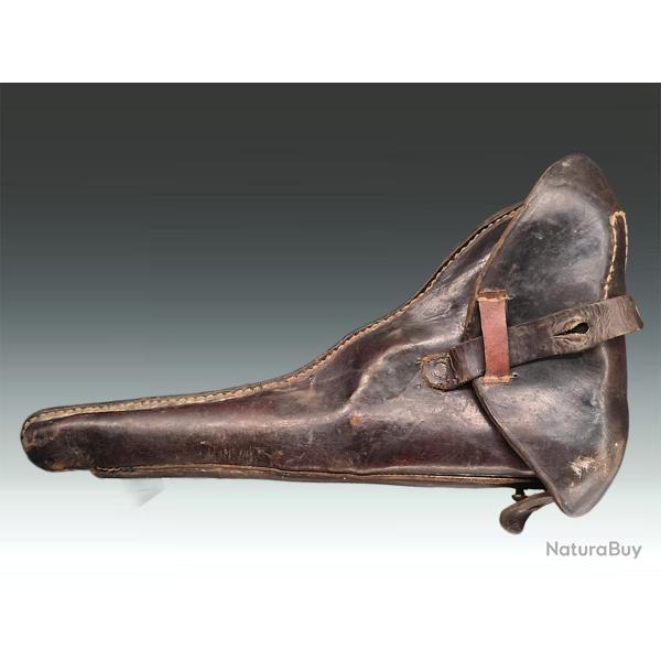 ETUI EN CUIR HOLTER PISTOLET LUGER ARTILLERIE DE 1915 1ere GM Allemagne Militaria