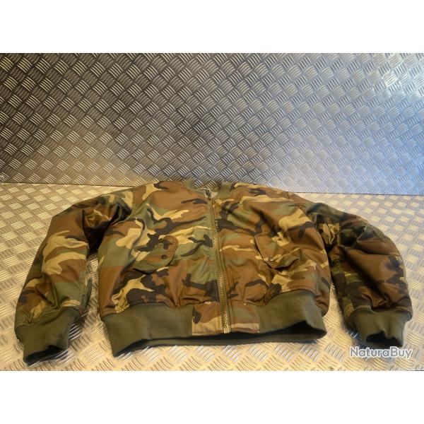veste blouson bombers mil-tec camo jacket flyers man intermediate ma1 aviateur neuf