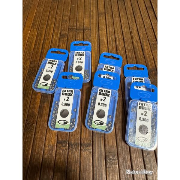 LOT DE  PLOMBS EXTRA DOUX GARBOLINO 7 bo�tes DESTOCKAGE P�CHE N-2