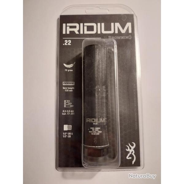 Modrateur de son BROWNING IRIDIUM IR.22 cal 22 lr filetage 1/2 x20 LIVRAISON OFFERTE !