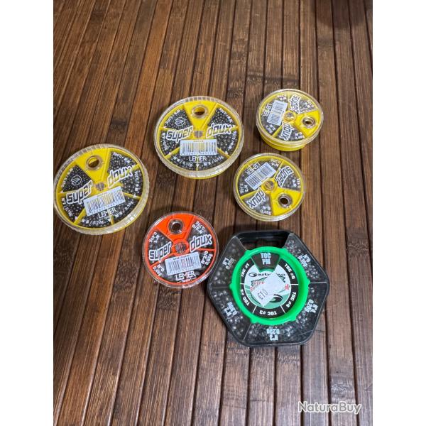 Gros lot de plomb p�che 6 bo�te diverses