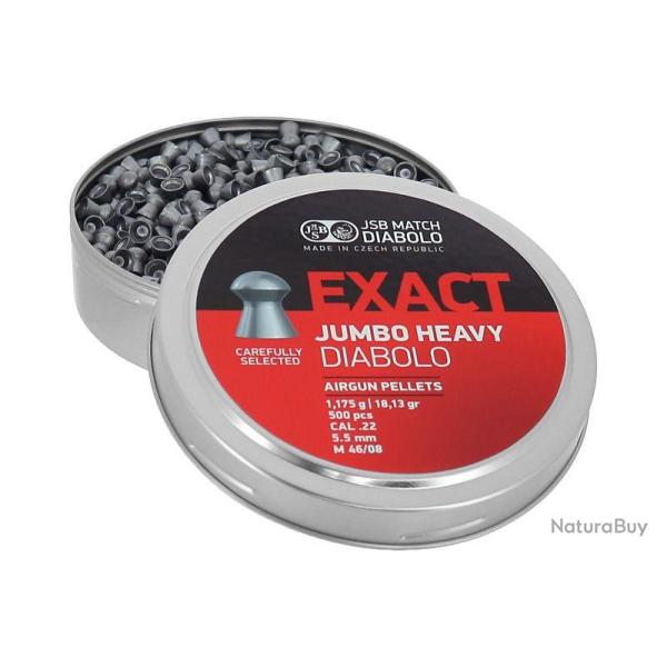 Plombs JSB Exact Jumbo Heavy 5.5 mm par 500