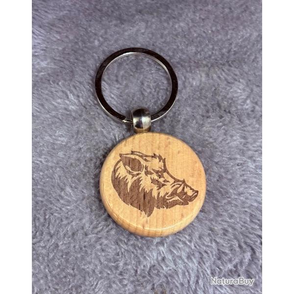 Porte cl� personnalis�e au choix ! Motif sanglier ou autre