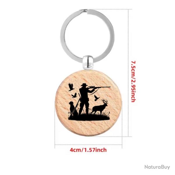 Porte cl� personnalis�e au choix ! Motif chasse aux cerf ou autre