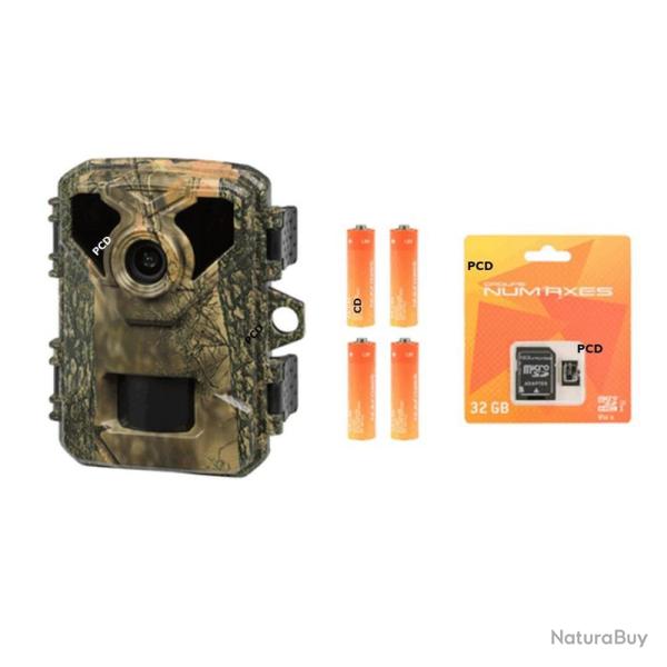 Pi�ge Photo Num Axes PIE1075 - D�tection Pr�cise - Carte 32 Go Incluse - Surveillance Fiable et Dura