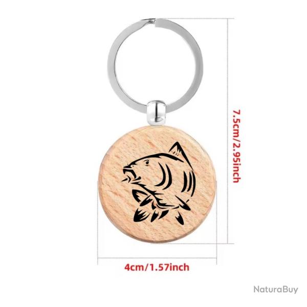 Porte cl� p�che  personnalis�e au choix ! Motif carpe ou autre A1