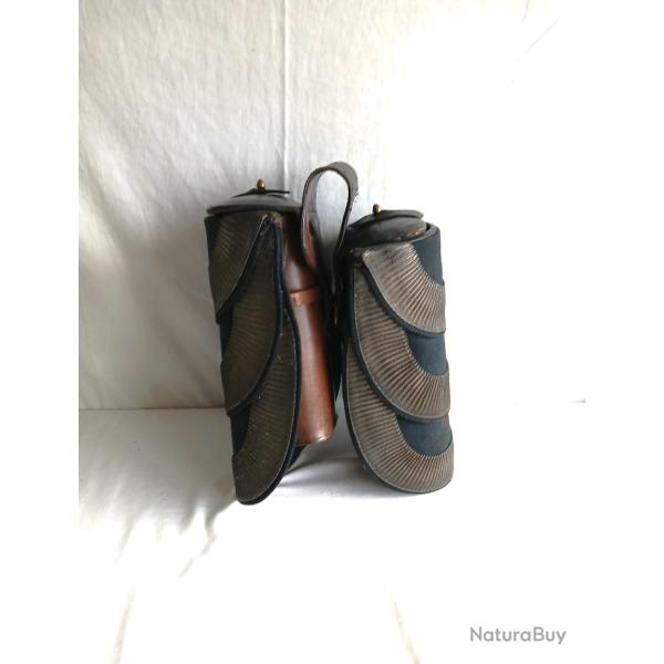 Equipement -  Paire fonte avec chaperon gendarmerie nationale 1887