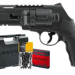 Pack revolver de d&eacute;fense T4E TR50 Gen2 cal. 50 7,5 J + Billes + 5 capsules CO2 + Mallette