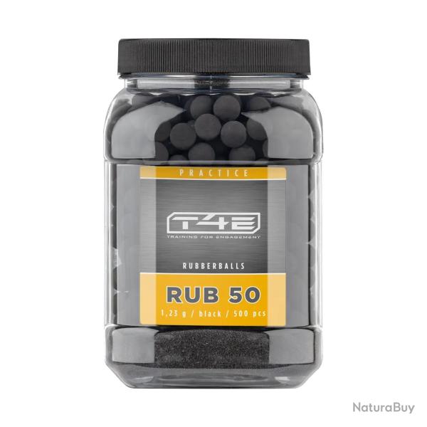 Billes pour arme de d�fense T4E Caoutchouc entrainement - Cal. 50 x500
