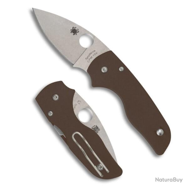 Couteau pliant Spyderco "LIL' NATIVE" G10 marron Sprint C230GPBN15V �dition limit�e 2025