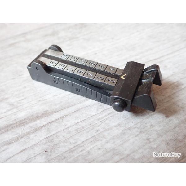 Hausse + support pour fusil Suisse Mdle K11 Rubin Schmidt. Planchette gradu�e