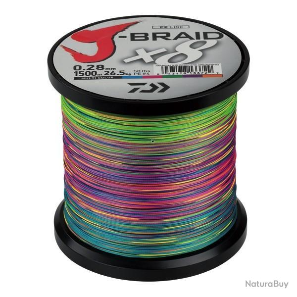 Tresse Daiwa J Braid X8 Multicolore 35/100 300m