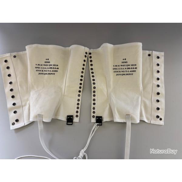 Reproduction Gu�tres US ww2 toile blanche taille 4R - 1� sans prix de r�serve !!