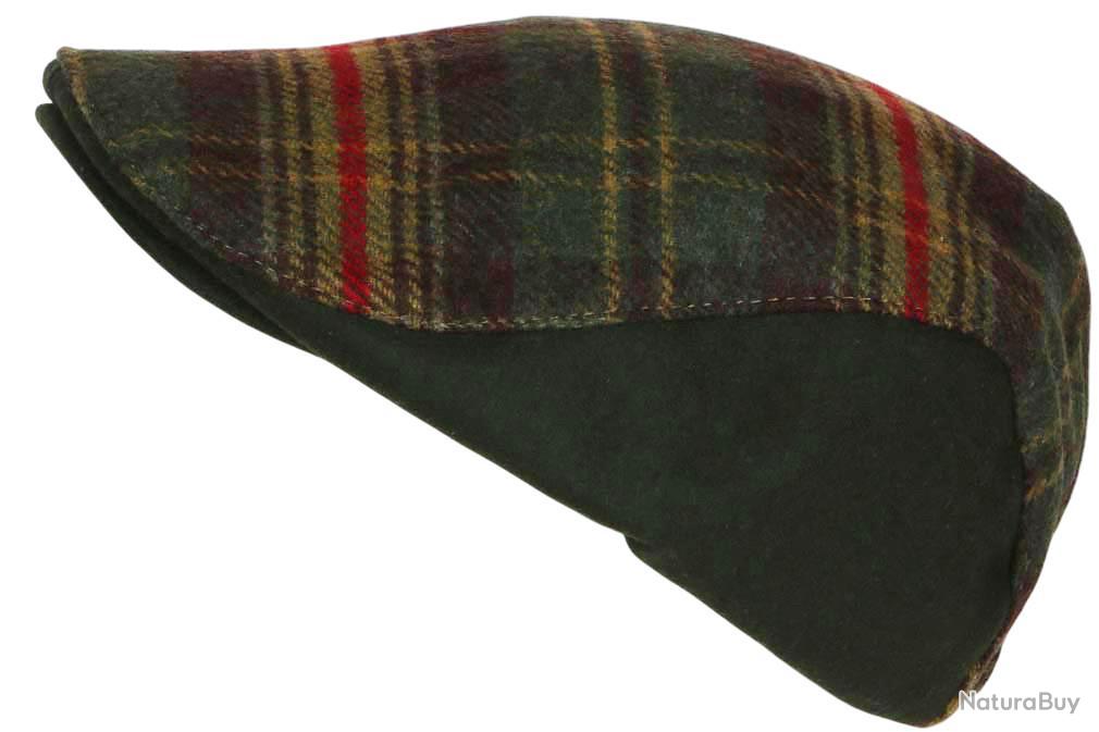 Casquette En Laine Orange Et Marron à Carreaux - Taille Unique, NEUVE Avec étiquette