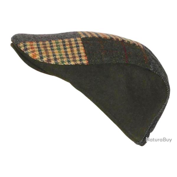 B�ret Casquette Patchwork Verte et Beige en Laine Style Anglais Uxwel Taille unique Vert